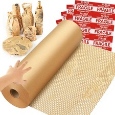 Honeycomb Packing Paper Wrap 15''x600', Substitute Alternative for Bubble Cus...