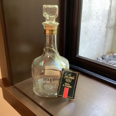 Jack Daniels Old No. 7 Whiskey Decanter Tribute to Tennessee Bottle W/ Tag Empty