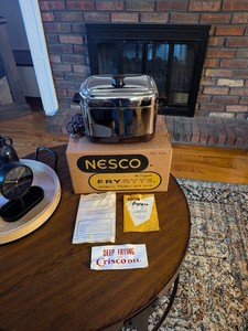 VTG Nesco Fryryte Deep Fryer: Model N140B, MCM, Chrome, Circa 1950's - USA Made