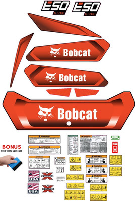 Fits Bobcat E50 Decal Kit MINI EXCAVATOR (NEW VERSION)  3M VINYL / FREE SHIPPING