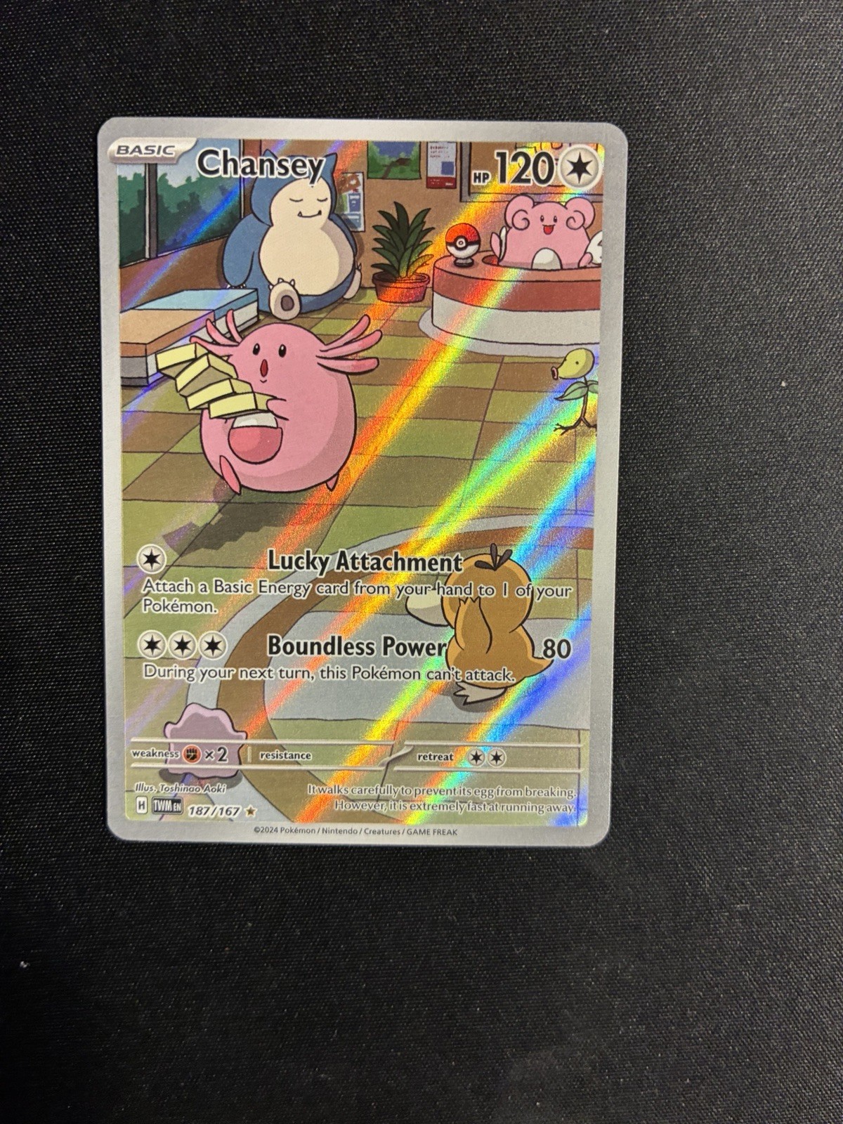 Pokemon TCG Chansey Full Art Holo Illustration Rare 187/167 SV06 English 2024