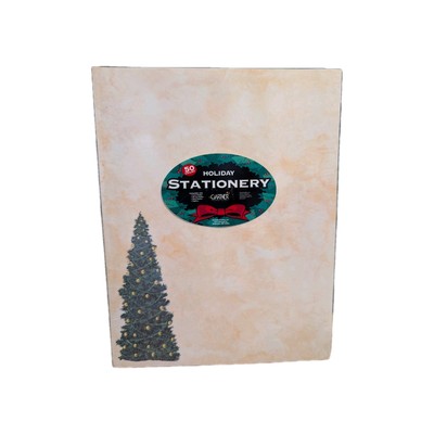 Holiday Stationary Paper By Gartner Studios 50 count Christmas Tree SEALED NEW