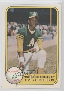1981 Fleer Rickey Henderson #351 HOF