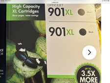 Genuine OEM HP 901 XL Black Ink Cartridge 2 Pack New in Box