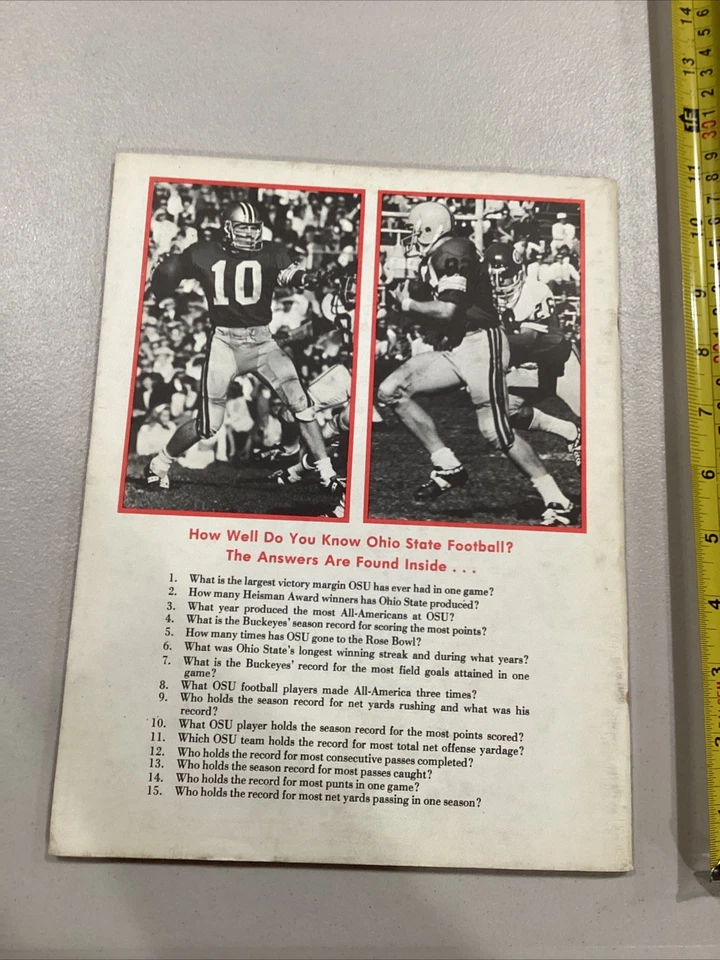 1973 The Ohio State University Buckeyes All American Football Book Program - Image 4 of 4
