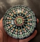 PERTHSHIRE PAPERWEIGHT - PP1 Pre 1978 16 Spoke Millefiori Flowers on Dark Blue