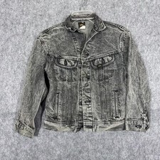 Vintage Lee Riders Jacket Boys Medium S Acid Wash Denim Trucker Distressed 80s
