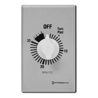 INTERMATIC FF30MH Spring-Wound Timer, Silver, 277V AC 3FXA6