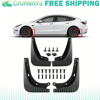 For 2017-2023 Tesla Model 3 Mud Flaps No Drill Upgraded PP Splash Guards 4PC