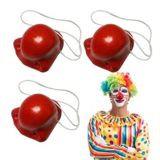 3/6/12pcs Clown Nose Rubber Costume Nose With Strap Halloween Party Decoration