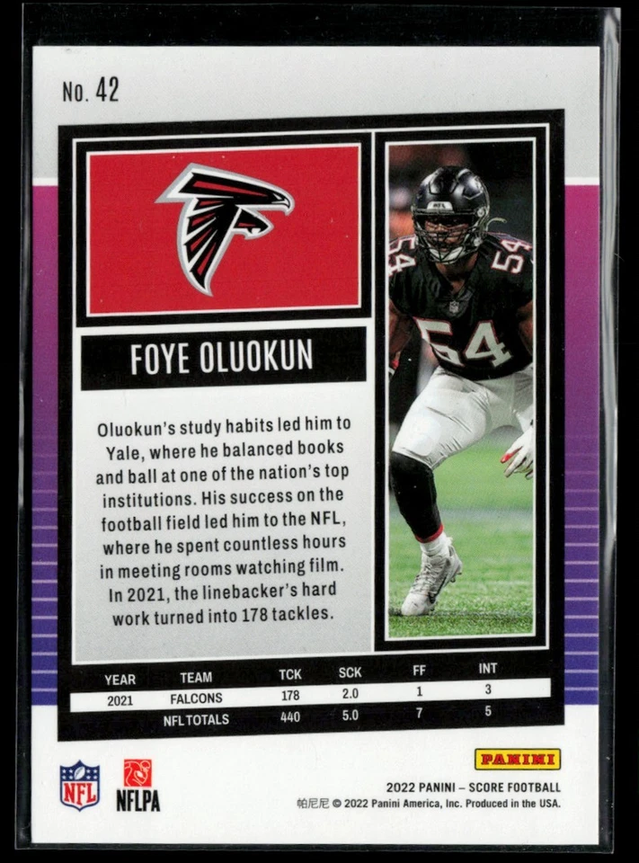 2022 Score Ellipse #42 Foye Oluokun *Jeresey #* 054/299 - Image 2 of 2