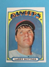 1972 Topps RC #122 Larry Biittner Texas Rangers BASEBALL Card 8D