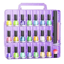 Nail Polish Organizer Case Holders 48 Bottles Universal Nail Storage Box Double