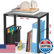 LIDTOP Metal Locker Organizer Shelf with Pockets, Adjustable, Black