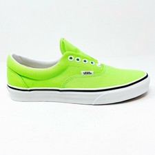 Vans Era (Neón) Gecko Verde Verdadero Blanco Mujer Zapatos Informales Tenis