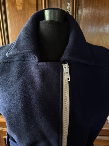 COURREGES veste Hyperbole pure laine bleue années 1960 taille 36/38 - Picture 3 of 12