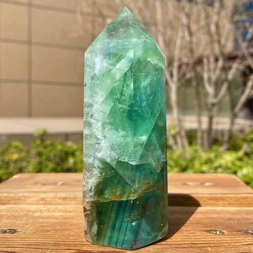 348G Natural Fluorite Crystal Tower Point - Healing Stone Column - 第 7/22 張圖片