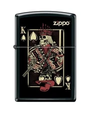 Zippo Lighter-Kingcard Black Matte Windproof Lighter #Z5450