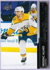 2021/22 Upper Deck Young Guns card# 483 of Frederic Allard