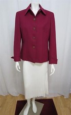 Sfi Femme Ing Loro Piana Berry Wine 100% Worsted Camel Hair Jacket Size 10