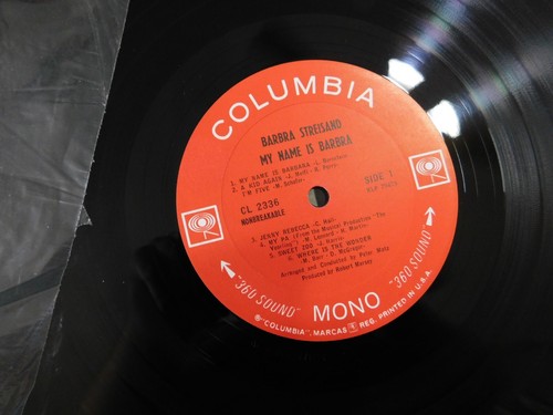 BARBRA STREISAND MY NAME IS BARBRA 1965 MONO NM LP CL 2336 - Picture 2 of 4