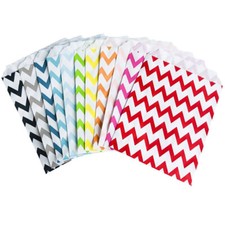 50 CHEVRON Pattern Paper Lolly Candy Buffet Bags Birthday Wedding Party Favour