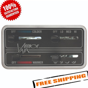 Vintage Air 49110-shq Black 4 Lever Gen II Base Model Climate Control Panel