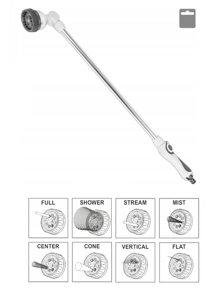 GießStab 65Cm GießLanze Gartenbrause Spritzbrause Schlauchspritze 8 Funktionen-image
