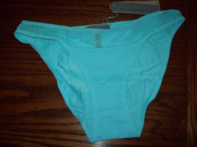 NWT ELLE MACPHERSON KNICKERS BIKINI PANTIES EMBIK 1017 BLUE TOPAZ S