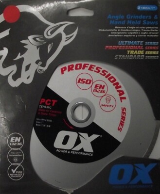 OX Professional OX-PCT-7 7'' Continuous Rim Diamond Saw Blade - Ceramics