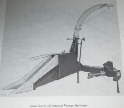 John Deere 25 Integral Forage Harvester Parts Catalog Manual Book 2/74 ORIGINAL!
