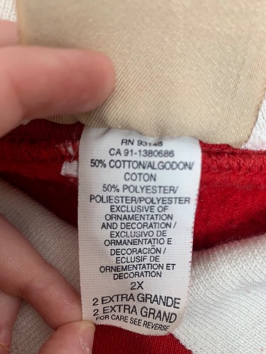 Top Stitch by Morning Star Women Size 2X Vintage Red Christmas Sweatshirt - Picture 6 of 7