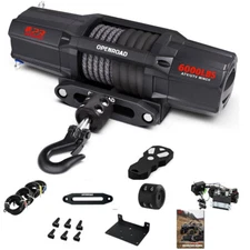 Electric Winch 6000 lbs 12V Synthetic Rope Wireless Remote Trailer ATV UTV 