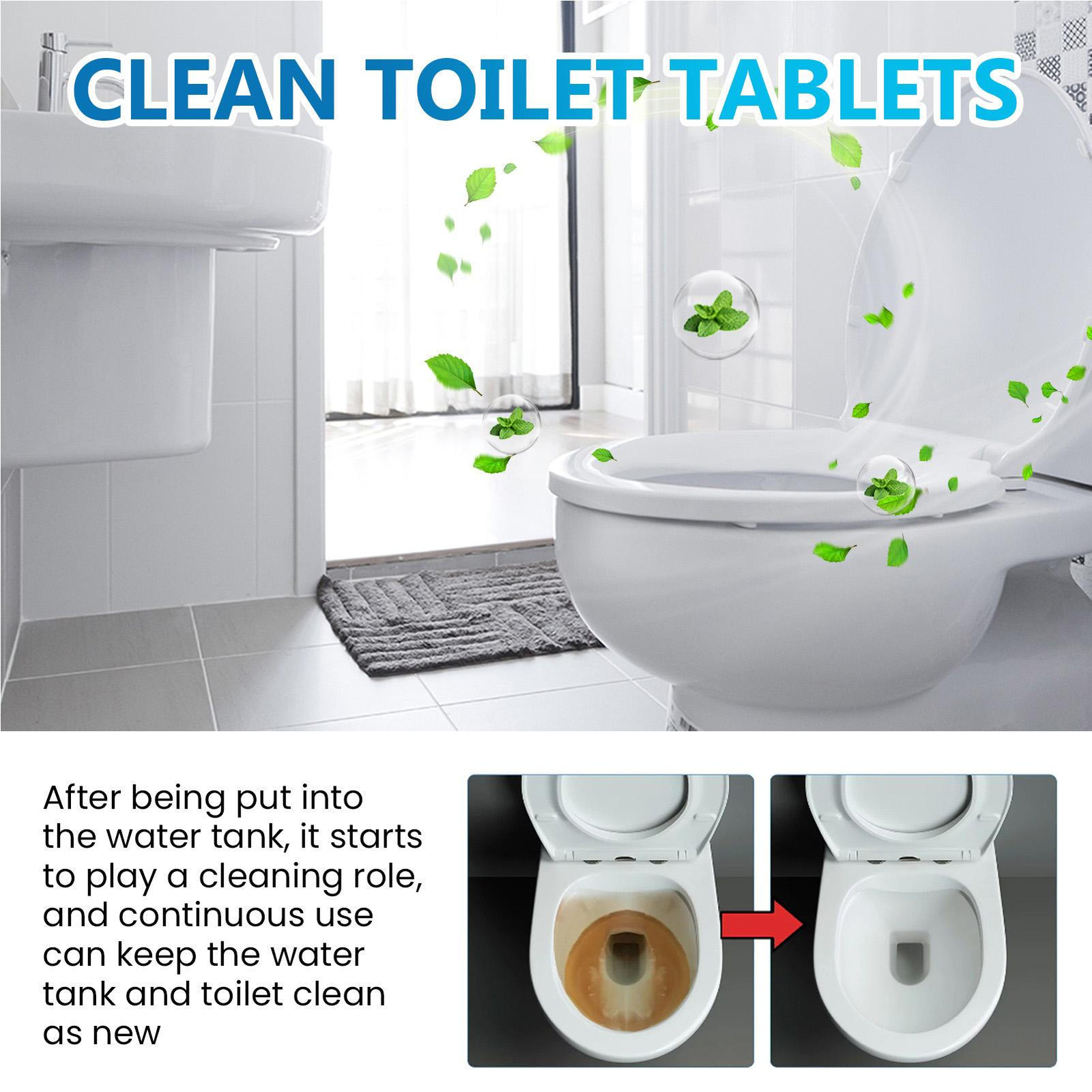 Toilet Bowl Tablets Splash Toilets Cleaner Toilet Tablet For Powerful Cleaning eBay
