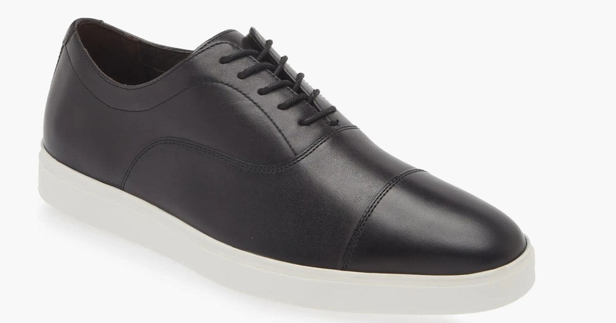 靴 50s 'K Shoes' Black Oxford Cap Toe Black Cap Toe Oxford Dress Shoe - Cobbler Union