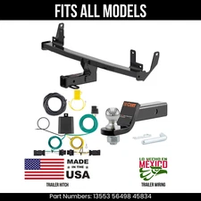 For 23-24 Dodge Hornet Trailer Hitch 4 Pin Wire 178" Ball Fits All Curt 2K 2"