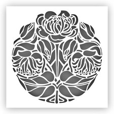 Flower Abstract 2 Stencil - Choose a Size - Laser-Cut Reusable Plastic