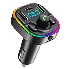 Bluetooth 5.3 FM Transmitter Car Adapter- Fast Charger PD 30W QC3.0 18W Hi-...