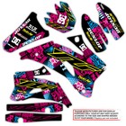 2008 2009 YZ 250F / YZ 450F GRAPHICS KIT NIGHT RIDER: MAGENTA / CYAN DECALS deca