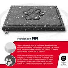 MIHIKK Orthopädisches Hundebett - Wasserdicht, Mit Abnehmbarem Bezug & Eierschaum | 112x81 Cm | Für Große & Mittlere Hunde