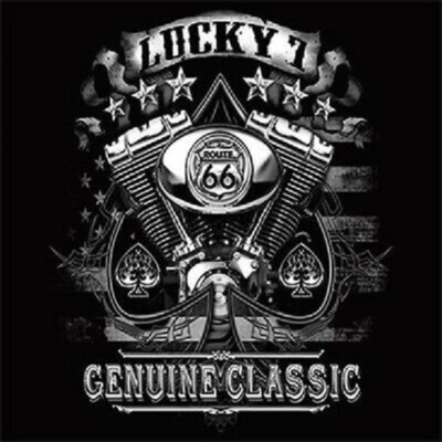 LUCKY 7 BIKER RIDER MOTORCYCLE CHOPPER HOODIE POKER SPADE BLACK