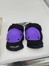 Retro vintage 1980s Variflex Skateboard rollerblading knee pads purple RARE