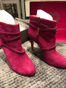 wine suede boots