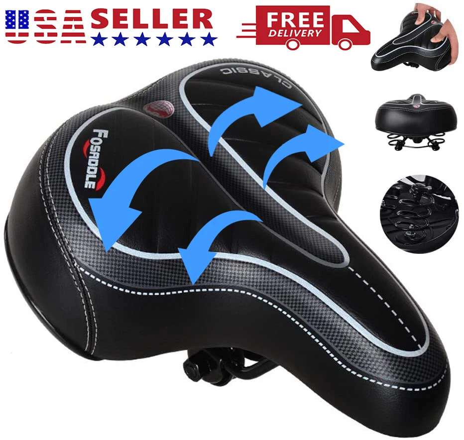 Bike Bicycle Gel Cruiser Extra Air Cushion Pad Saddle Seat Comfort Wide Big Bum - Image 3 of 4