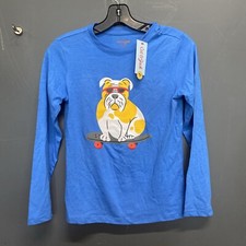 Boys Blue Cat  Jack Long Sleeve T Shirt Skateboard Dog NEW Size M