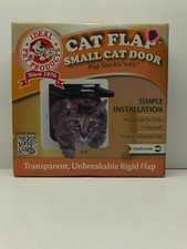 Ideal Pet Products Cat Flap Small Cat Door 6 1/4" x 6 1/4" White New in Box