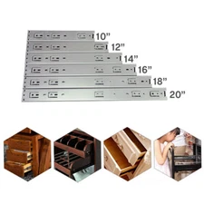 1/2/5Pairs 10-24" Full Extension Ball Bearing Heavy Duty Drawer Slide Track Rail