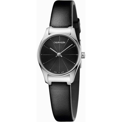 Calvin Klein Classic Too K4D231CY Watch Women's Glossy Black Leather 24mm Watch