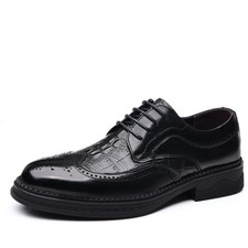 Mens Casual Wingtip Brogue Dress Formal Shoes Leisure Wedding Office Lace Up New