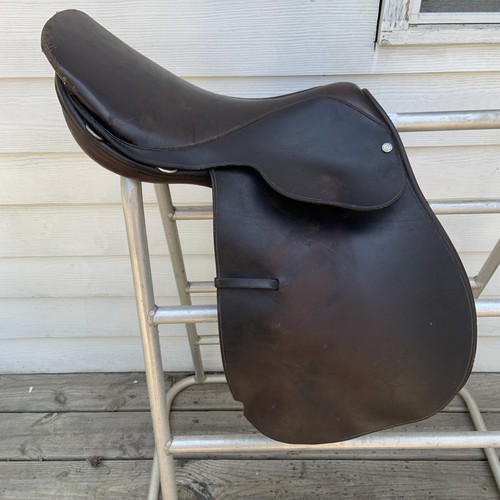 Thoroughbred Saddlery Close Contact 17” Jump Saddle Dark Brown MADE IN ENGLAND - Picture 10 of 18
